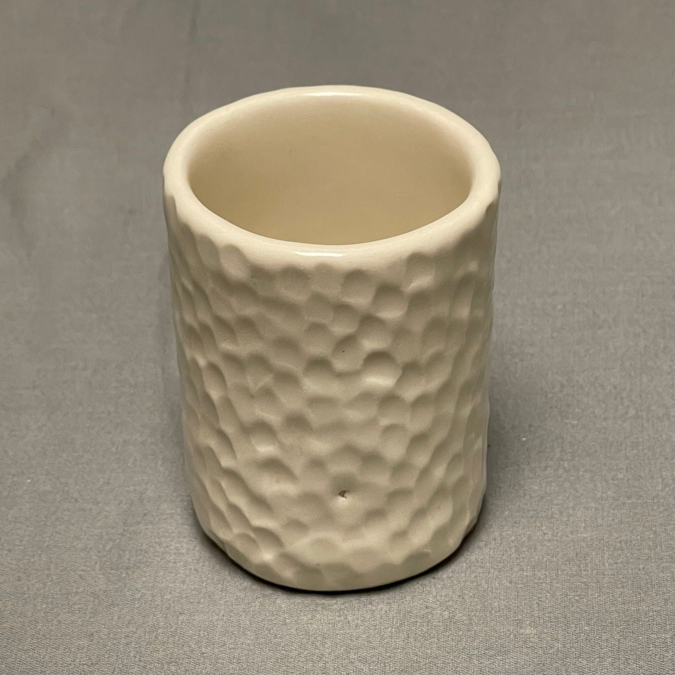 Porcelain Espresso Cups with Gouged Finish
