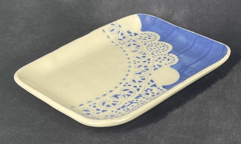 Sophisticated Lace Porcelain Snack Trays