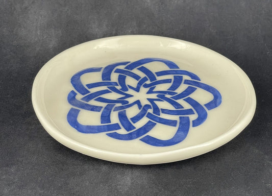 Small Blue Decorative Porcelain Plate