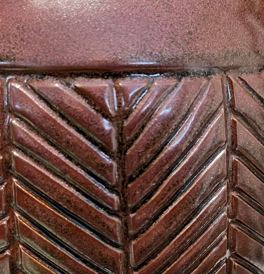 Vase with Incised Chevron Pattern