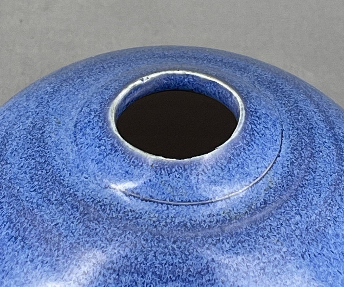 Small Blue Round Vase