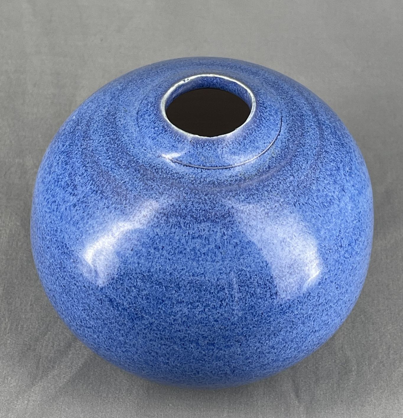 Small Blue Round Vase