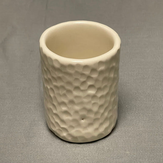 Porcelain Espresso Cups with Gouged Finish