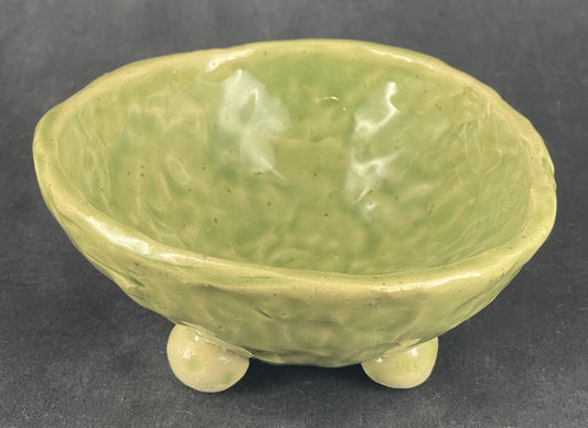 Three-Legged Stoneware Pinch Pot