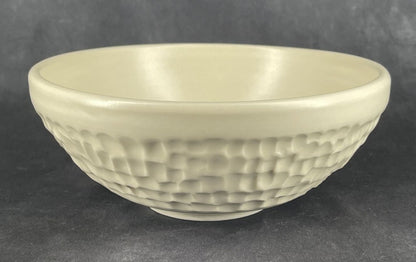 Medium Porcelain Bowl with Gouged Finish