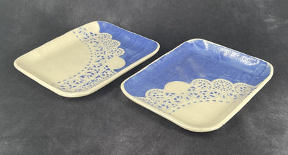 Sophisticated Lace Porcelain Snack Trays