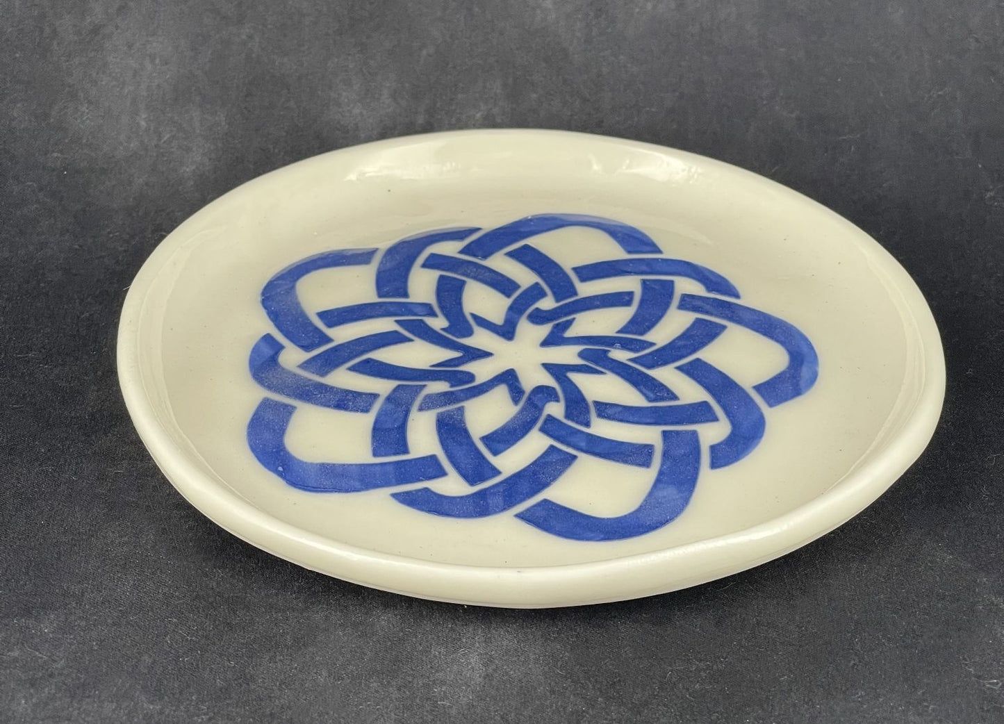 Small Blue Decorative Porcelain Plate
