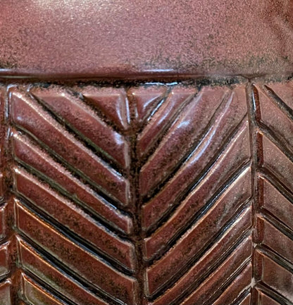 Vase with Incised Chevron Pattern