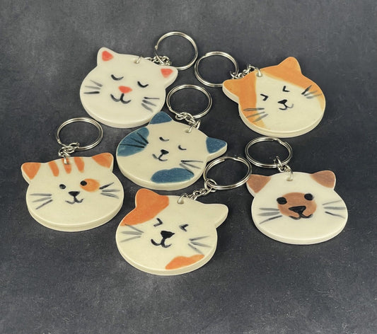 Kitty Cat Face Keychains
