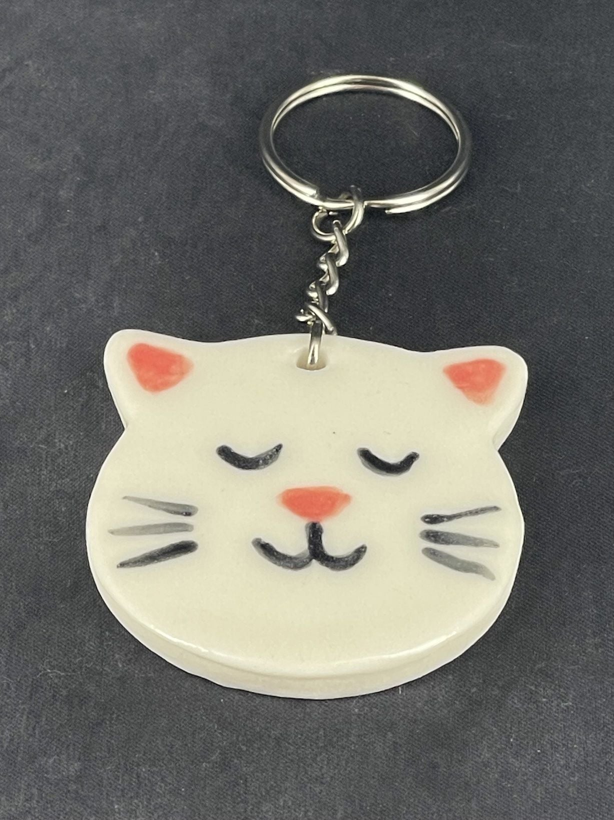 Kitty Cat Face Keychains