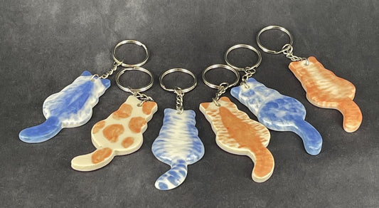 Kitty Cat Silhouette Keychains