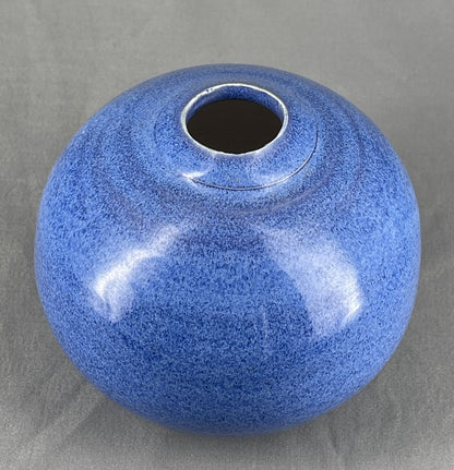 Small Blue Round Vase