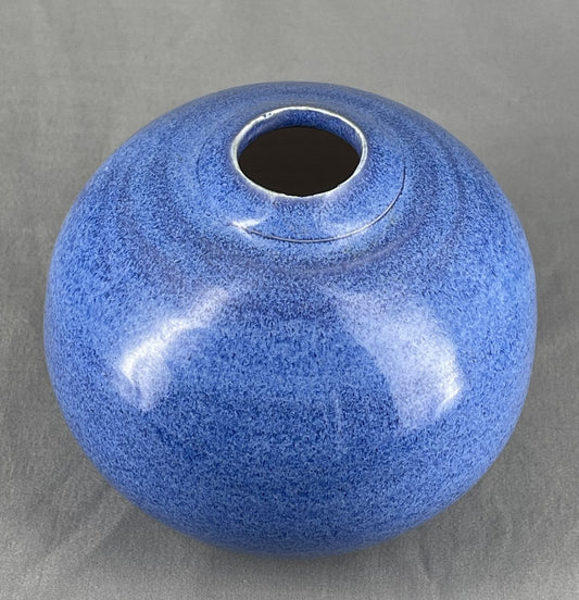 Small Blue Round Vase